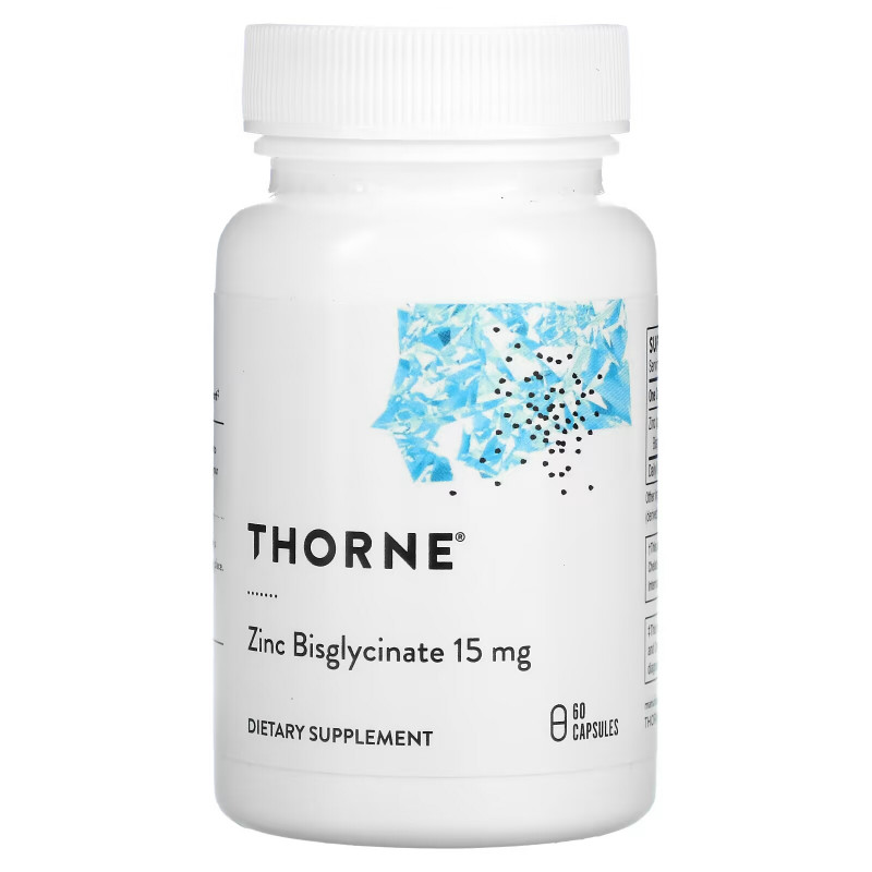 Thorne Research, Zinc Bisglycinate, 15 mg,  60 Capsules