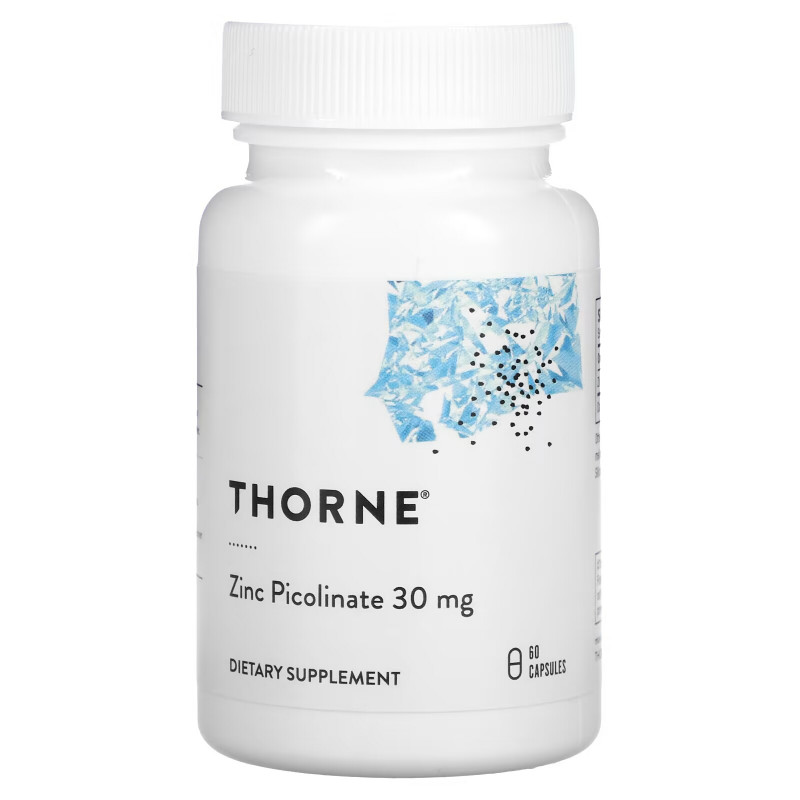 Thorne Research, Пиколинат Цинка с Удвоенной Эффективностью, 60 Растительных капсул