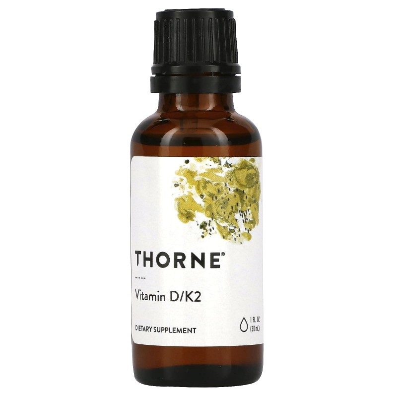 Thorne Research, Витамин D/K2, 1 жидкая унция (30 мл)