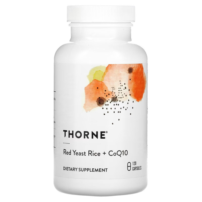 Thorne, Красный дрожжевой рис + CoQ10, 120 капсул