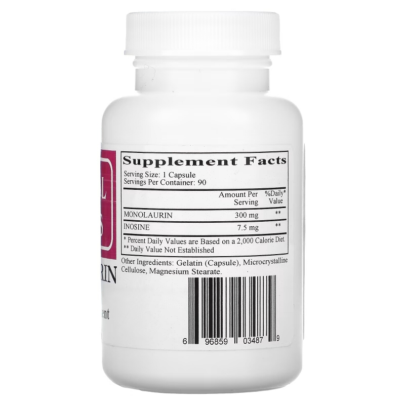 Ecological Formulas, Monolaurin, 300 mg, 90 Capsules