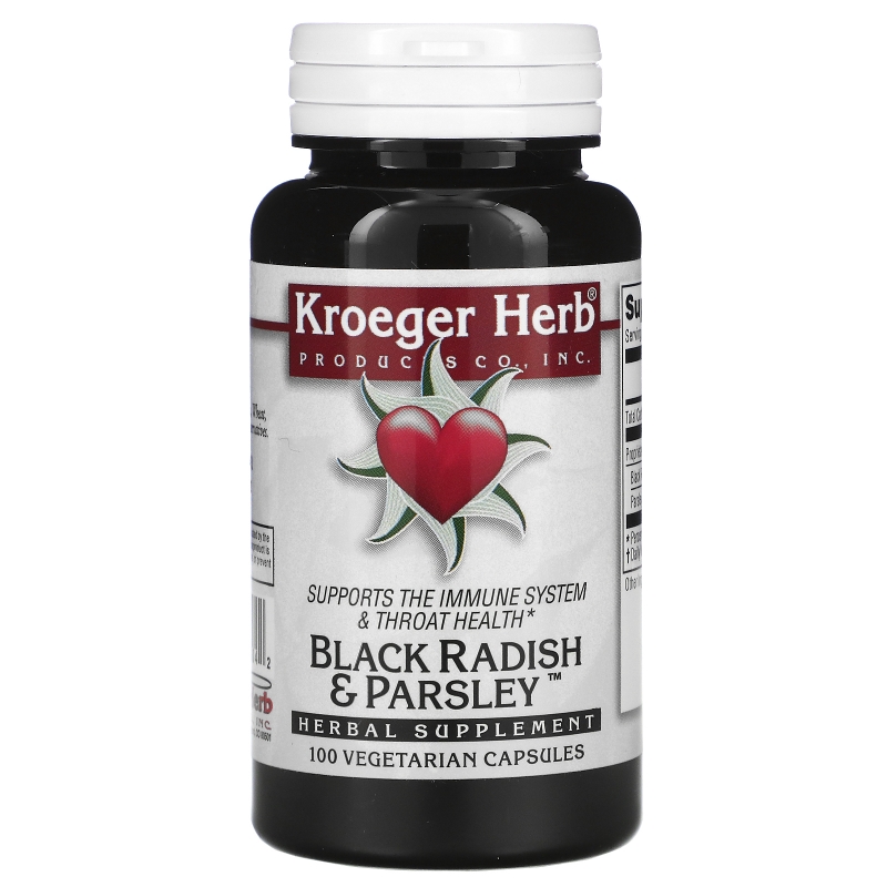 Kroeger Herb Co Black Radish & Parsley 100 Veggie Caps