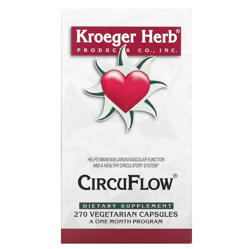 Kroeger Herb Co CircuFlow 270 капсул на растительной основе