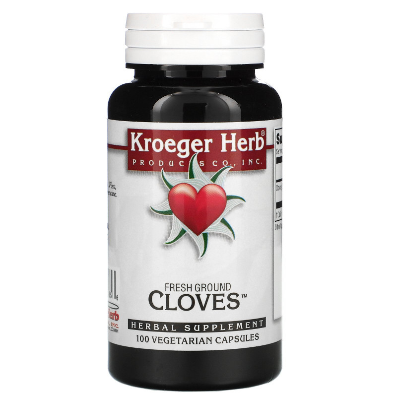 Kroeger Herb Co Свежая молотая гвоздика 100 вегетарианских капсул