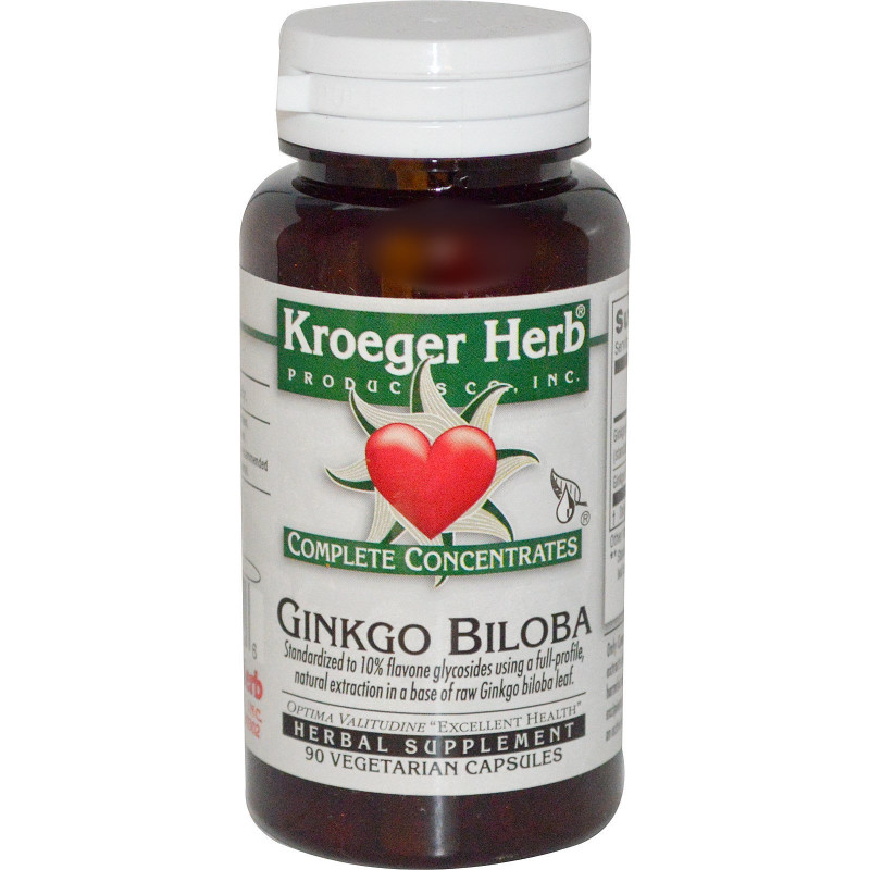 Kroeger Herb Co Complete Concentrates Ginkgo Biloba 90 Veggie Caps
