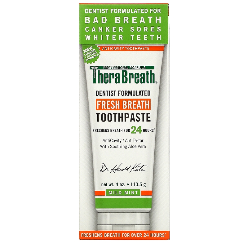 TheraBreath Освежающая дыхание зубная паста с мягким мятным вкусом 4 унции (113,5 г)