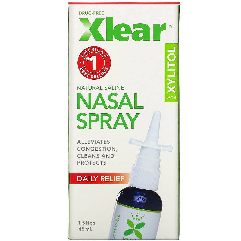 Xlear Inc (Xclear) Назальный спрей с ксилитом 1.5 жидких унций (45 мл)