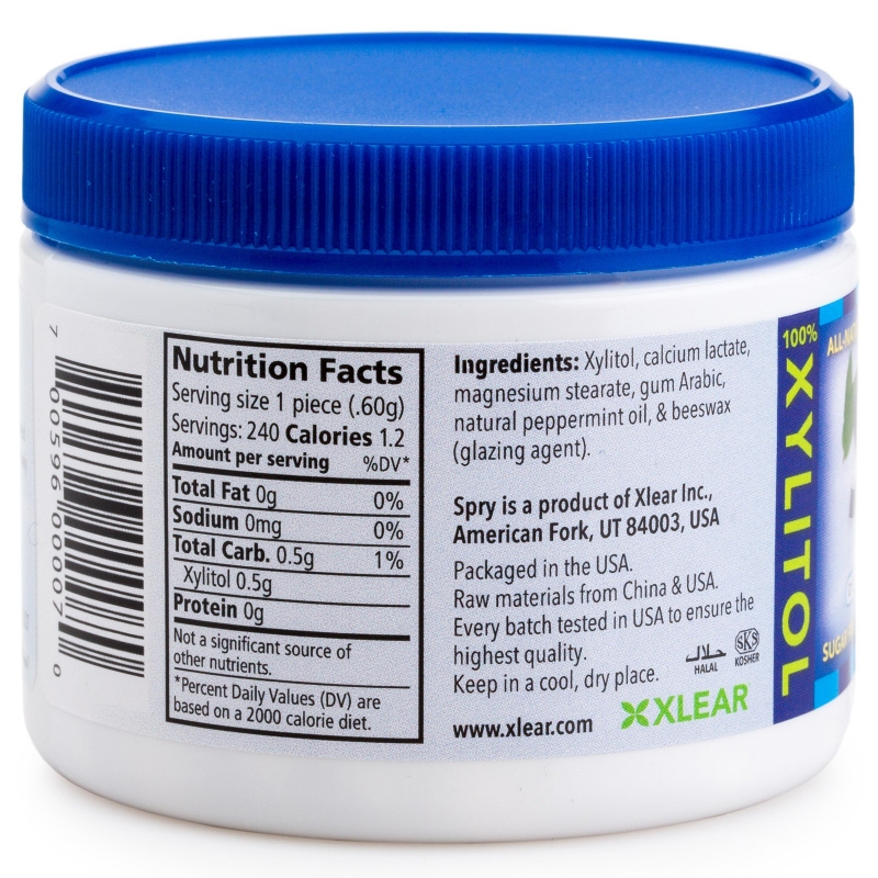 Xlear Inc (Xclear) Spry Power Peppermints Sugar Free 240 Count 144 g