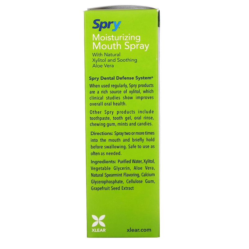 Xlear Inc (Xclear) Spry увлажняющий спрей для полости рта легкая мята 2 упаковки 45 жидкие унции (134 мл)