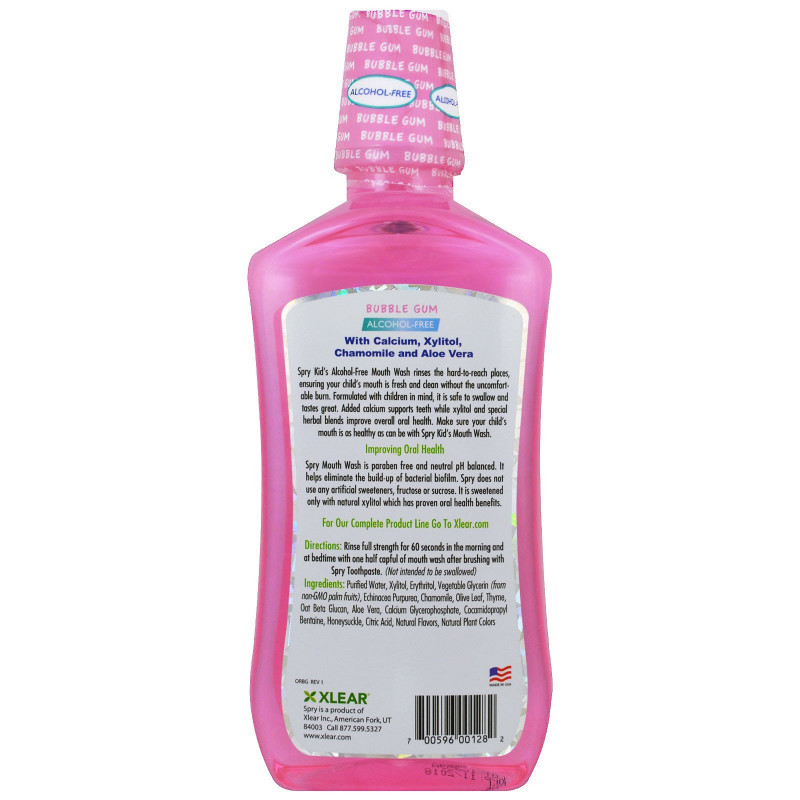 Xlear, Детское средство для полоскания полости рта, поддерживает зубную эмаль, не содержит алкоголь, со вкусом жевательной резинки, 16 жид.унц. (473 мл.)