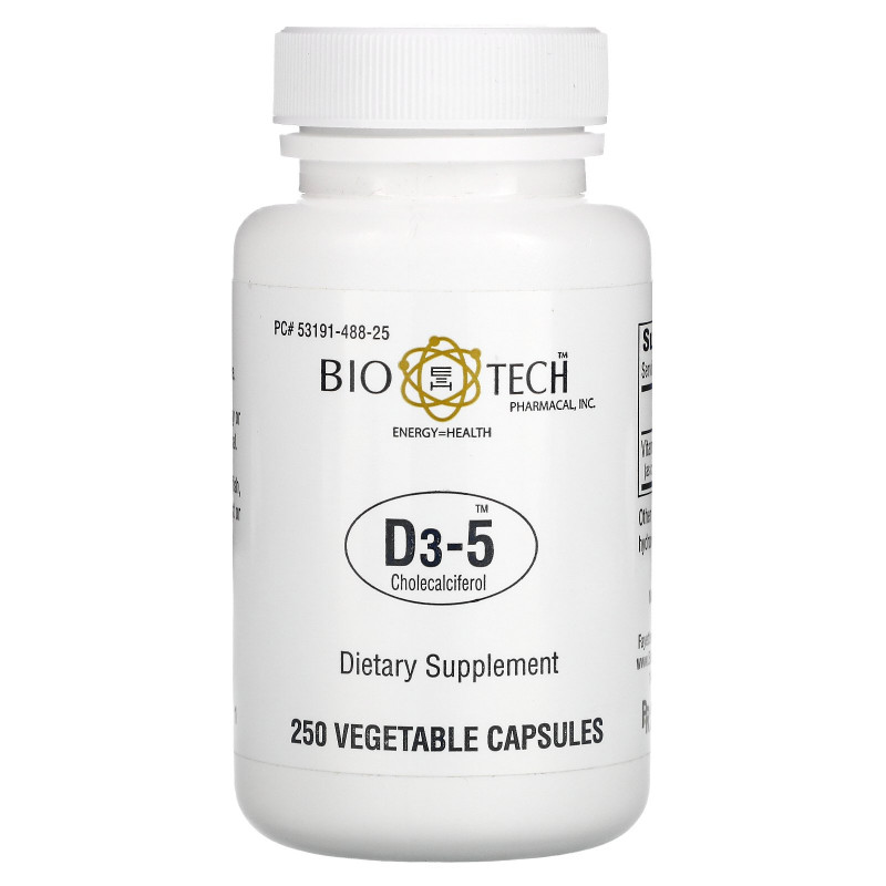 Bio Tech Pharmacal Inc D3-5 Cholecalciferol 250 Veggie Caps