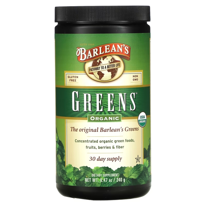Barlean's Organic Greens порошок 846 унции (240 г)