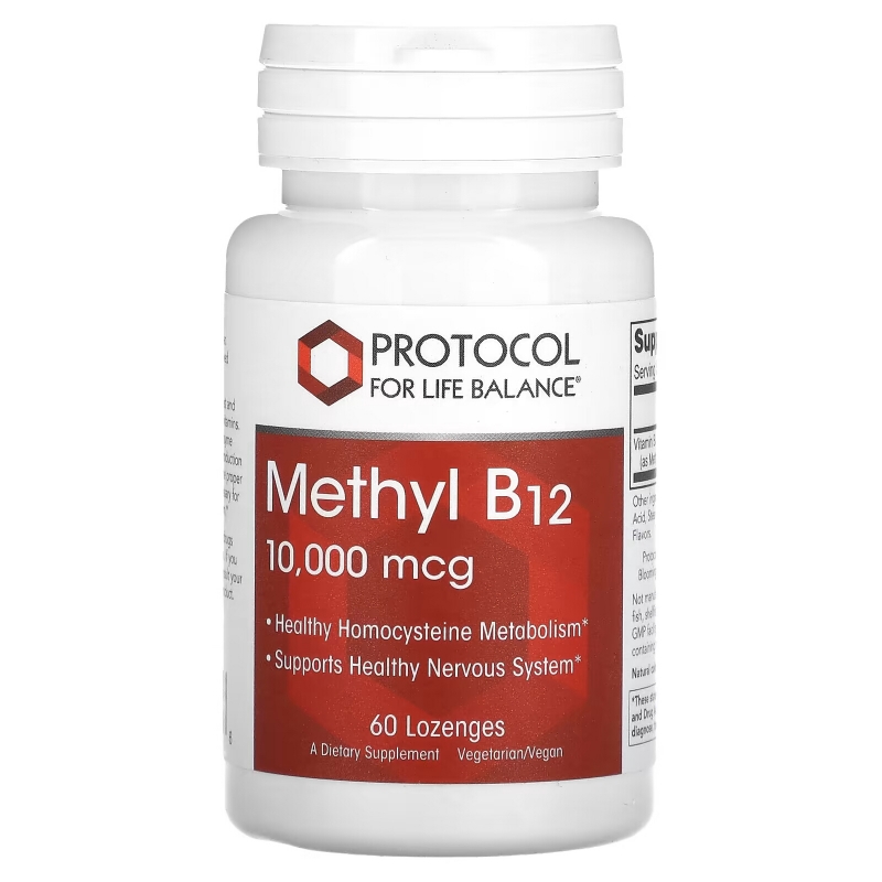 Protocol for Life Balance, Methyl B12, 10,000 mcg, 60 Lozenges