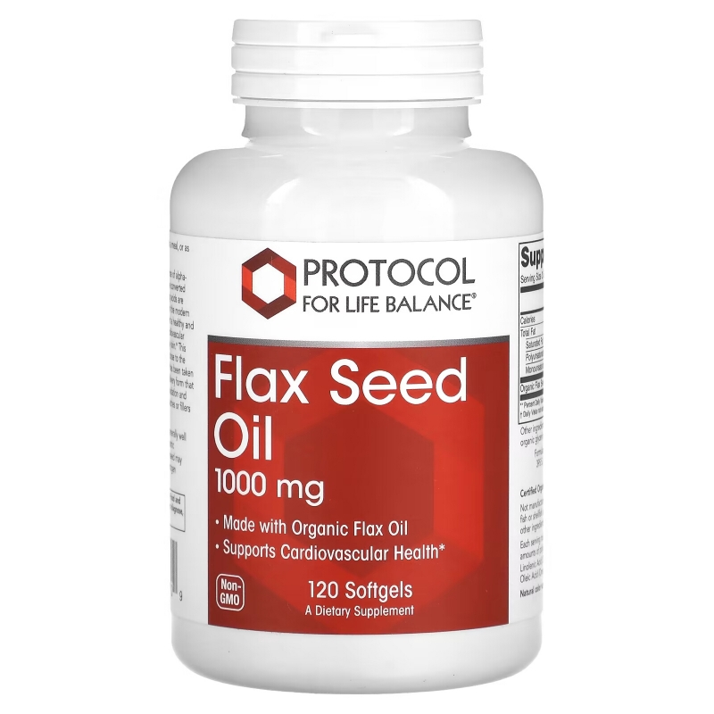 Protocol for Life Balance, Flax Seed Oil, 1,000 mg, 120 Softgels