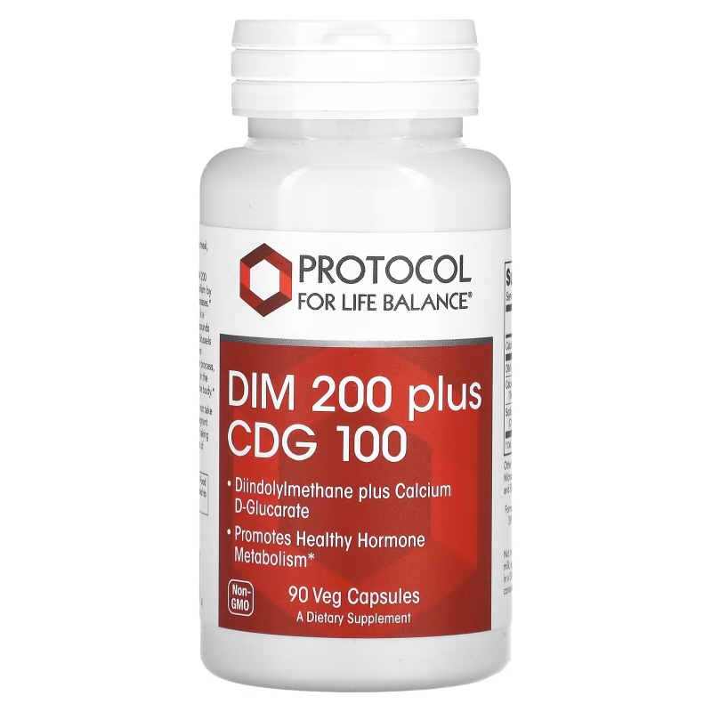 Protocol for Life Balance, DIM 200 Plus CDG 100, 90 Veg Capsules