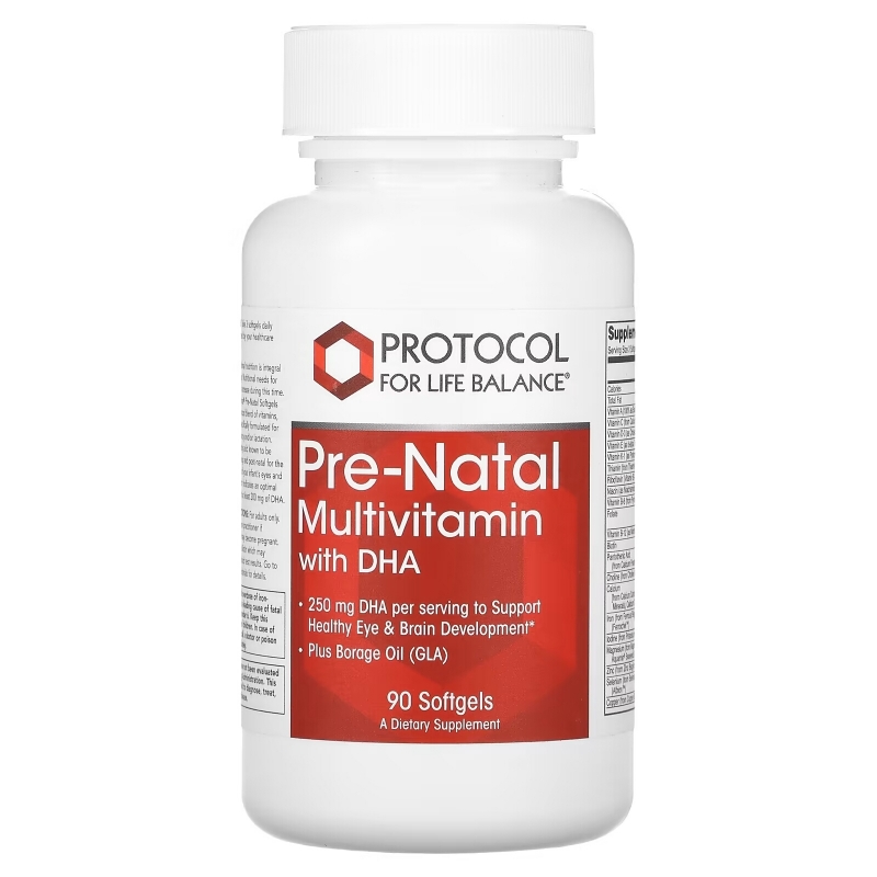Protocol for Life Balance, Pre-Natal Multivitamin with DHA, 250 mg, 90 Softgels