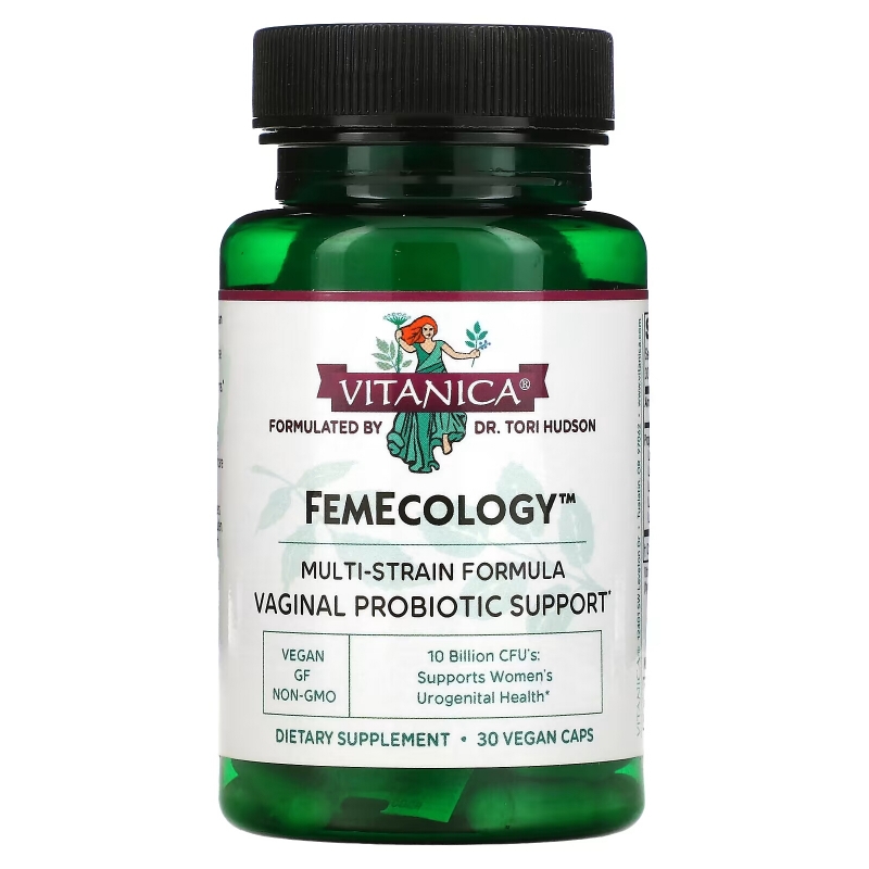 Vitanica FemEcology Влагалищная / кишечная поддержка 30 вегетарианских капсул