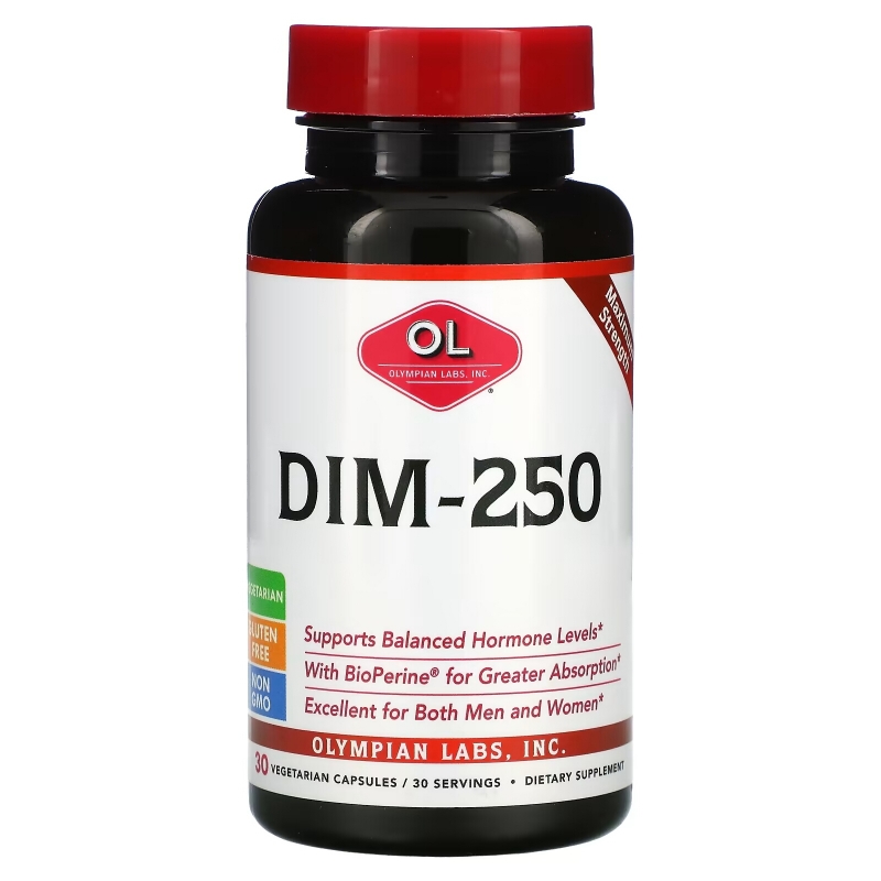 Olympian Labs Inc. DIM (Diindolylmethane) 250 mg 30 Veggie Caps