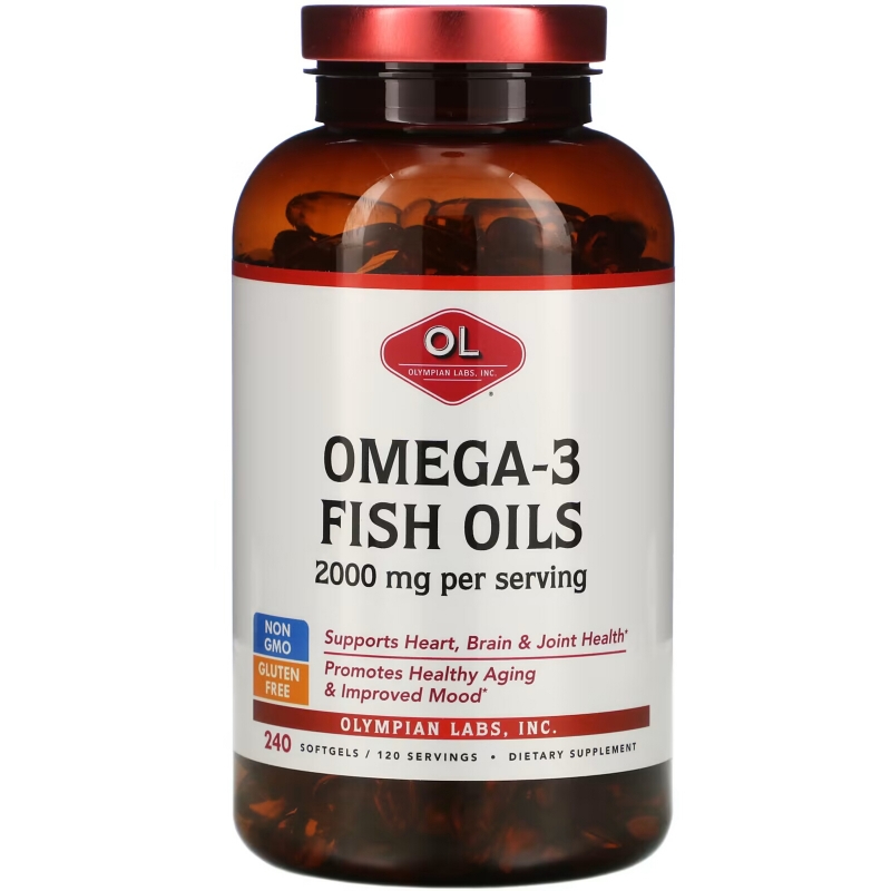Olympian Labs Inc. Омега-3 рыбий жир 2000 мг 240 мягких капсул