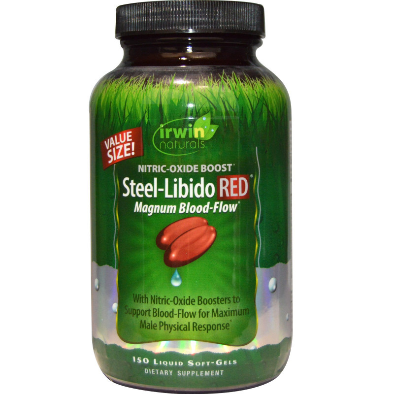 Irwin Naturals Steel-Libido RED Max-Blood Flow 150 Liquid Soft-Gels