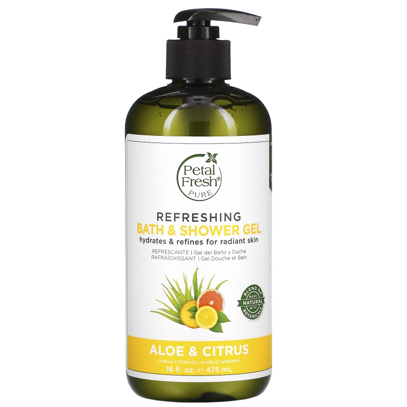 Petal Fresh Pure Moisturizing Bath & Shower Gel Aloe & Citrus 16 fl oz (475 ml)