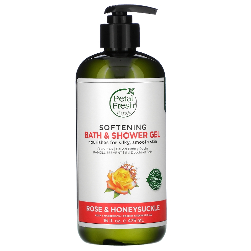 Petal Fresh Pure Purifying Bath & Shower Gel Rose & Honeysuckle 16 fl oz (475 ml)