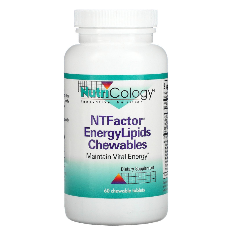 Nutricology Энергетические жевательные липиды NT Factor 60 жевательных таблеток