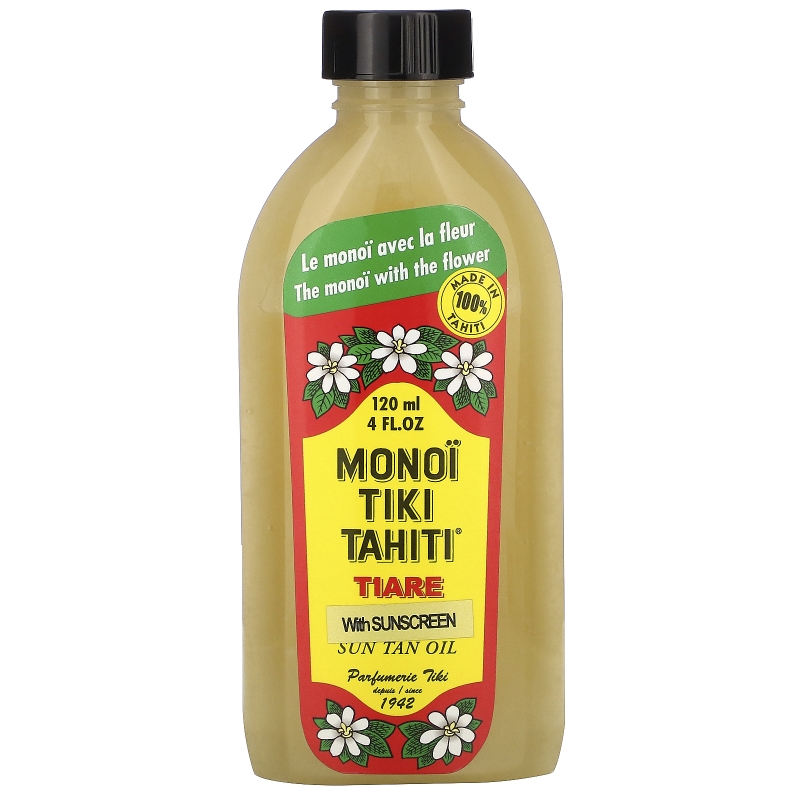 Monoi Tiare Tahiti Ароматное кокосовое масло с солнцезащитным кремом 4 жидких унции