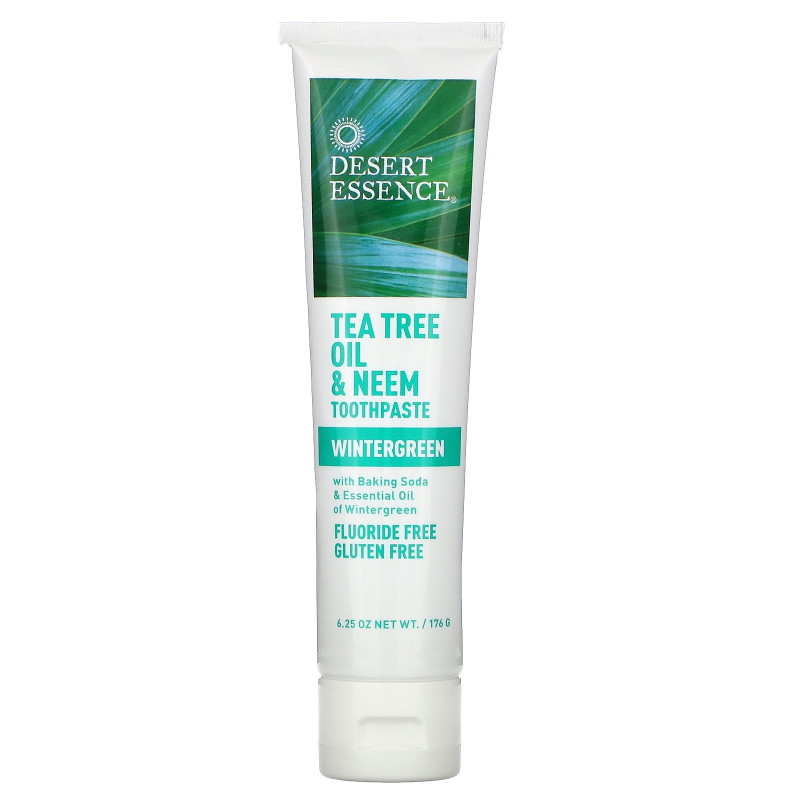 Desert Essence Натуральное масло чайного дерева и зубная паста с нимом Wintergreen 6.25 унций (176 г)