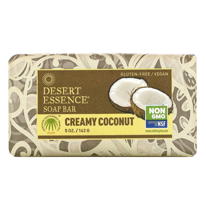 Desert Essence Мыло кремовый кокос 5 унций (142 г)