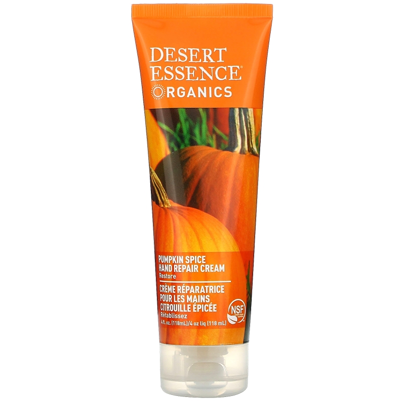 Desert Essence Органический крем для заживления кожи на руках с тыквенным запахом 4 жидких унции (118 мл)