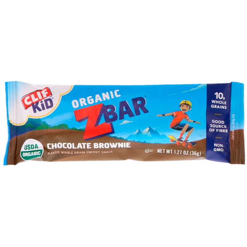 Clif Bar, Clif Kid, Organic Z Bar, Chocolate Brownie, 18 Bars, 1.27 oz (36 g) Per Bar