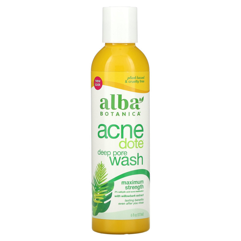 Alba Botanica Natural Acne Dote средство для очищения пор без масла 6 жидких унций (177 мл)