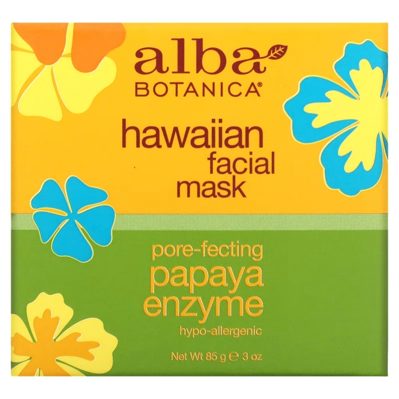 Alba Botanica, гавайская маска для лица, с ферментом папайи для сужения пор, 85 г (3 унции)