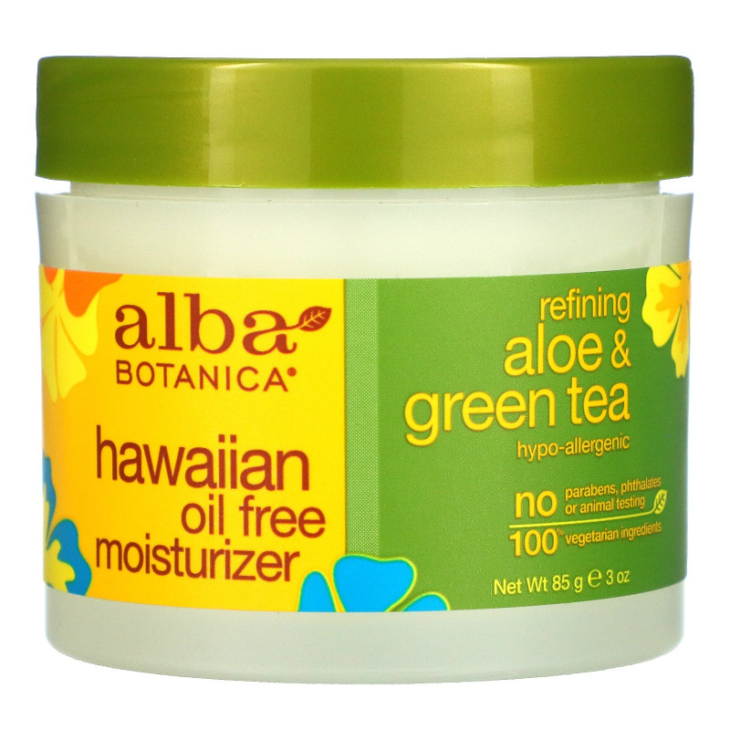 Alba Botanica Увлажняющий крем с Алоэ и Зеленым чаем несодержит масел 3 унции (85 г)
