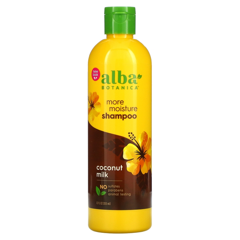 Alba Botanica Drink it Up шампунь с кокосовым молоком, для увлажнения волос и кожи головы, 12 жидких унций (355 мл)