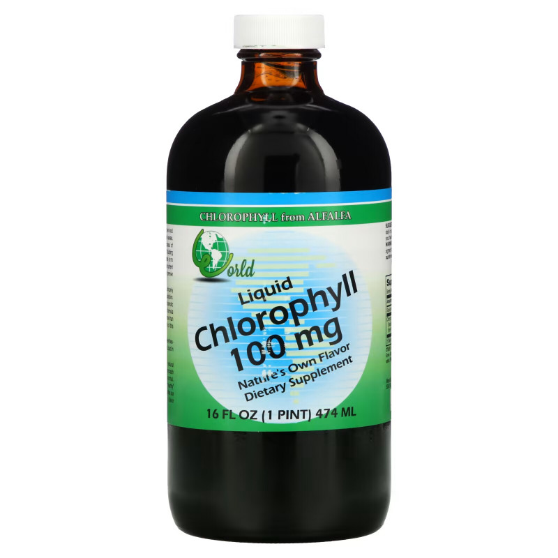 World Organic Liquid Chlorophyll 100 mg 16 fl oz (474 ml)