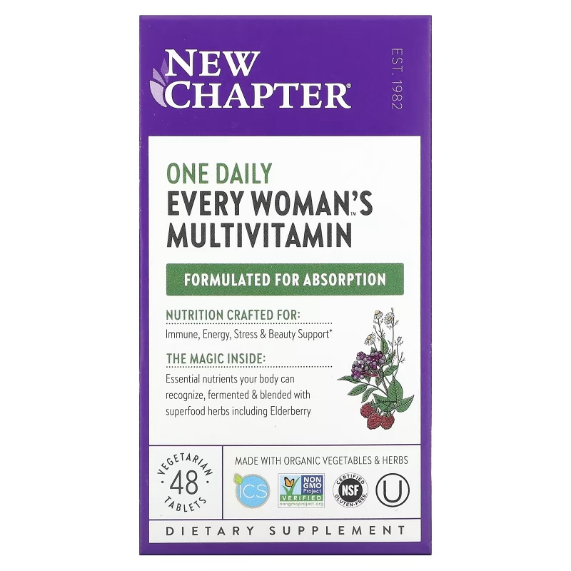 New Chapter, Ежедневные мультивитамины для каждой женщины, 48 таблеток