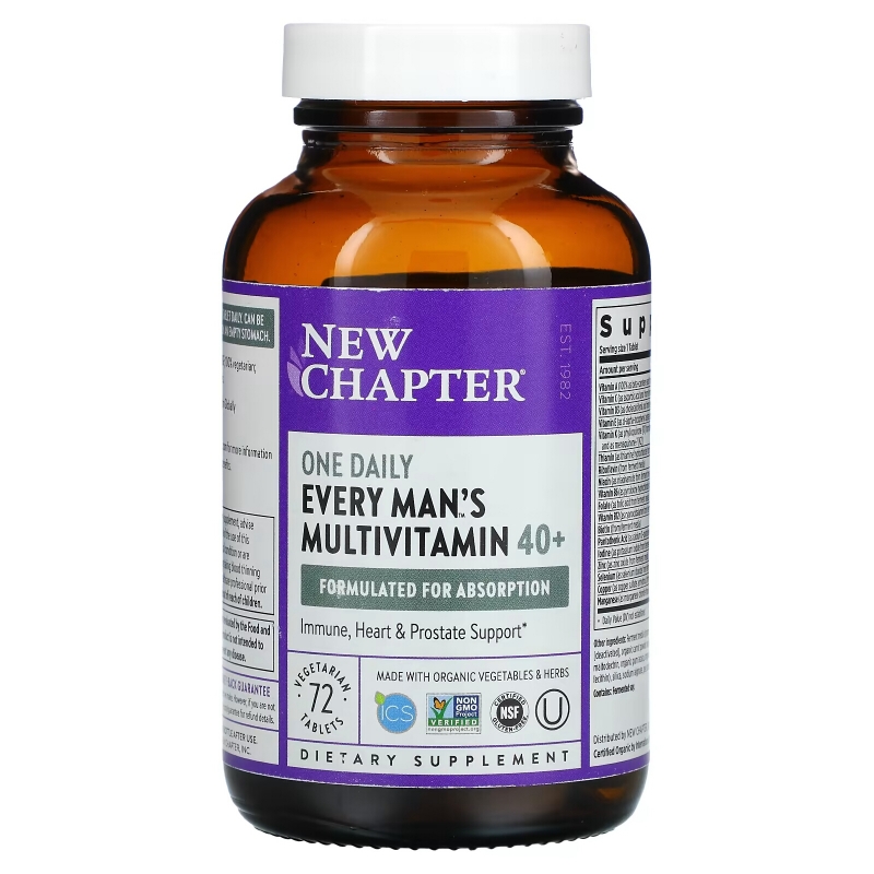 New Chapter, 40+ ежедневный комплекс мультивитиминов для мужчин, 72 таблетки