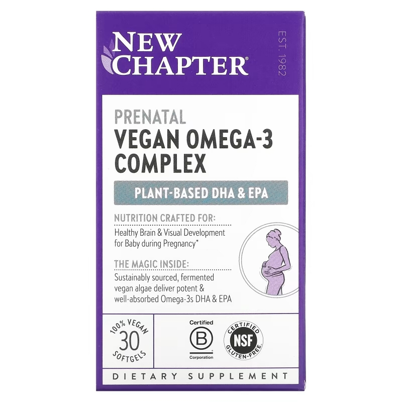 New Chapter, Prenatal Vegan Omega-3 Complex, 30 Vegan Softgels