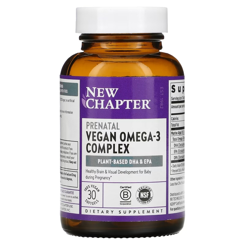 New Chapter, Prenatal Vegan Omega-3 Complex, 30 Vegan Softgels