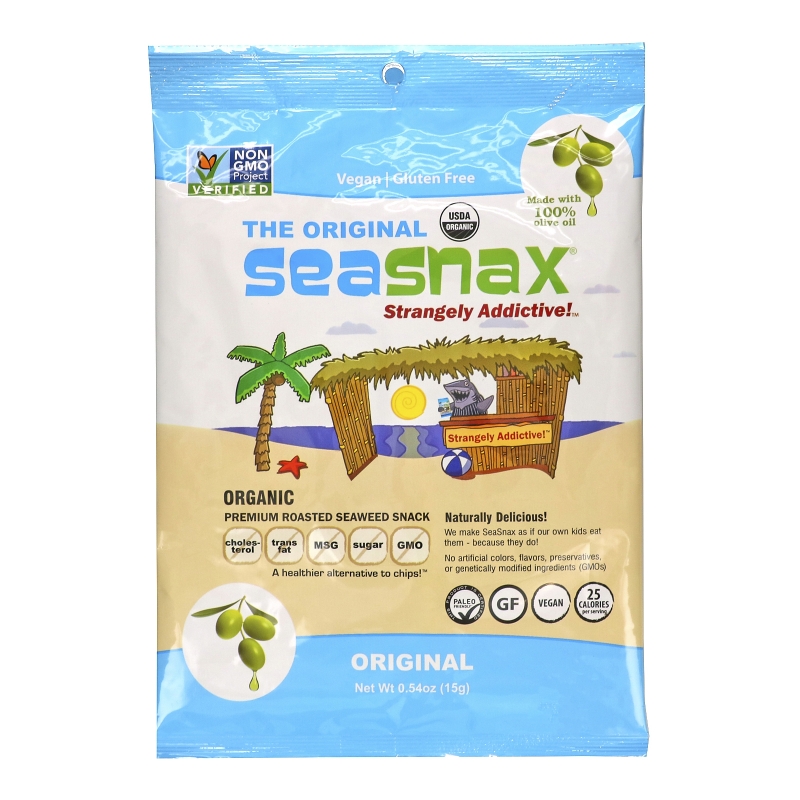 SeaSnax "Classic" Olive Roasted Seaweed Snack 5 sheets - .54 oz (15 g)