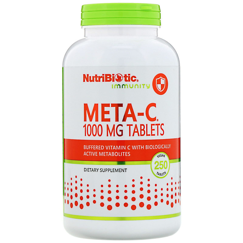 NutriBiotic Meta-C 1000 мг 250 веганских таблеток