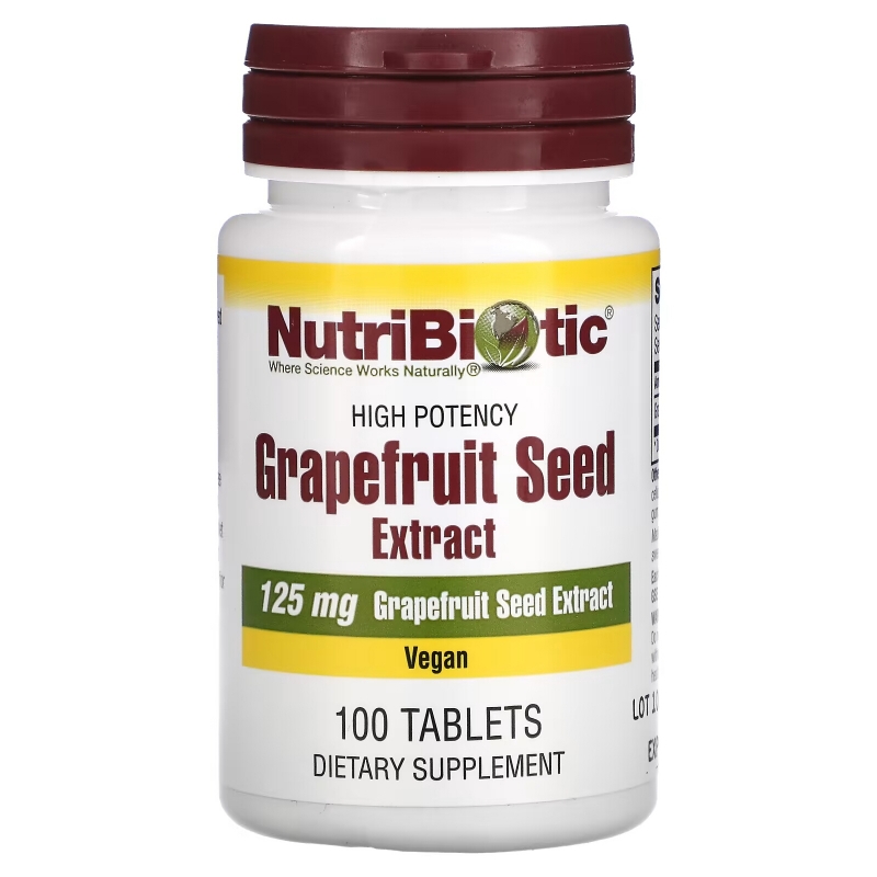 NutriBiotic Семена грейпфрута экстракт 125 мг 100 таблеток