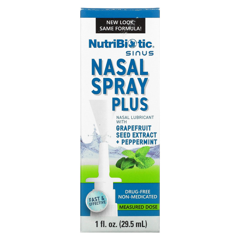 NutriBiotic, Nasal Spray Plus with Grapefruit Seed Extract, 1 fl oz (29.5 ml)