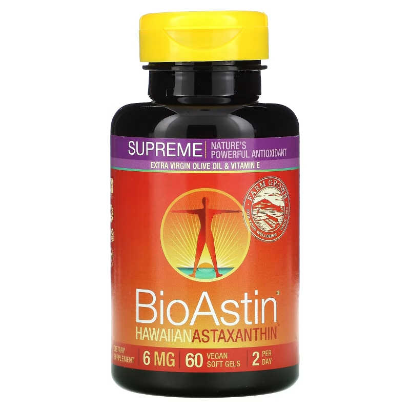 Nutrex Hawaii, BioAstin Supreme, 6 мг, 60 желатиновых капсул