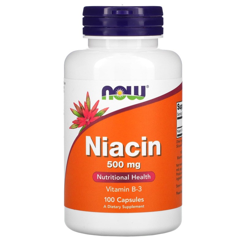 Now Foods Ниацин 500 мг 100 капсул