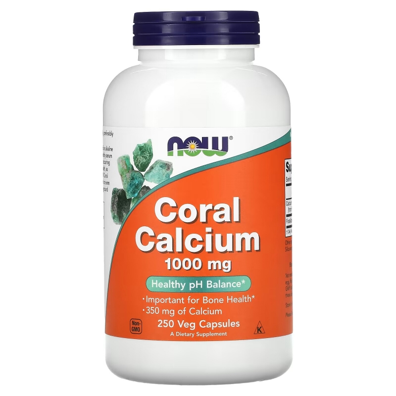 Now Foods Коралловый кальций 1 000 мг 250 вегетарианских капсул