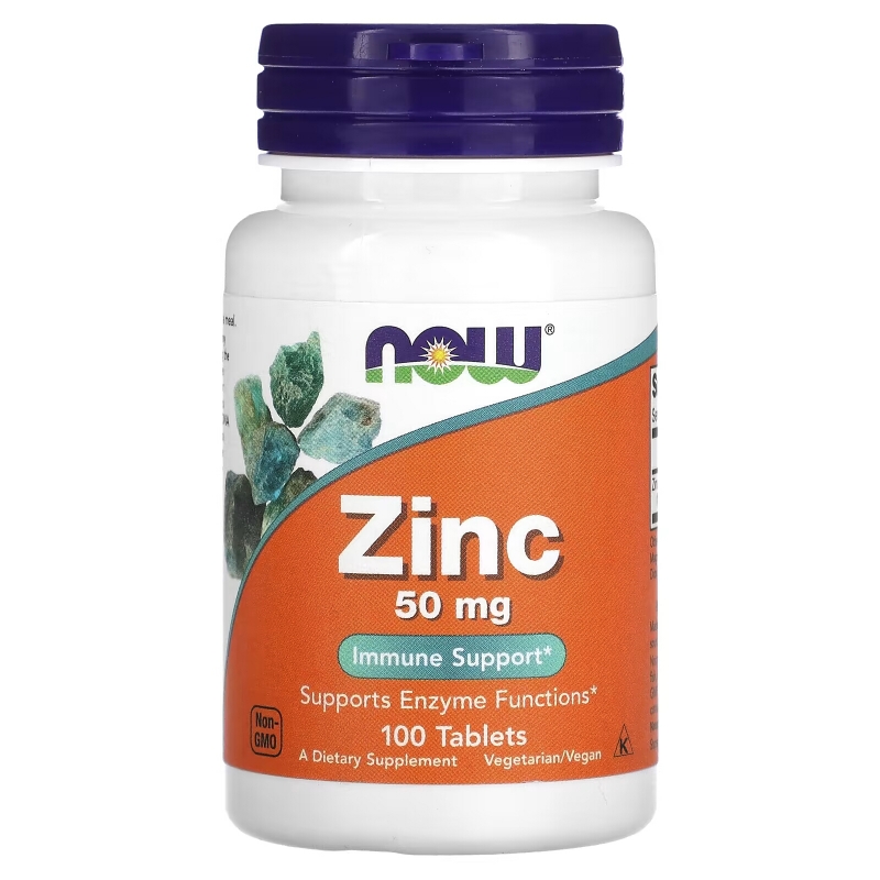 NOW Foods, Zinc, 50 mg, 100 Tablets