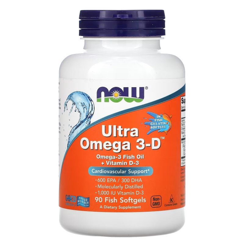 Now Foods, Ultra Omega 3-D, 90 Softgels